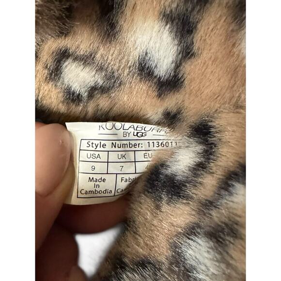 Koolaburra by UGG NEW Aribel Short Amphora Tan Boots Size 9 Suede Leopard Trim - Picture 8 of 8